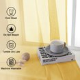 thumbnail image 3 of OVZME Faux Linen Gold Sheer Curtains 63 Inches Length 2 Panels Rod Pocket Window Sheers Drapes Transparent Semi Sheer Curtain for Bedroom Girls Room Decor Living Room, 40W x 96L inch Gold, 3 of 6
