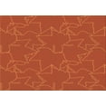 thumbnail image 1 of Ahgly Company Machine Washable Indoor Rectangle Transitional Orange Red Orange Area Rugs, 4' x 6', 1 of 7