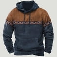 thumbnail image 3 of Sudadera vintage con capucha étnica azteca con bloques de color 3D, sudadera holgada para hombre y mujer, sudadera con capucha para vacaciones para niños, abrigo de manga larga, ropa para hombre, 3 of 4