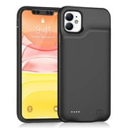 iPhone 11 Battery Case, Exgreem 4500mAh Ultra Thin Rechargeable Portable Power Charging Case for iPhone 11 Extended Battery Pack Power Bank Charger Case (Black)