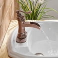 thumbnail image 6 of BWE Waterfall Copper Bathroom Sink Faucet Single Handle One Hole Deck Mount Lavatory Commercial, 6 of 8