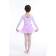thumbnail image 2 of Emy Dola Girls Ballet Leotards with Removable Skirt Combo Toddler Long Sleeve Crisscross Back Dance Dress Outfit 3-10Y, 2 of 6