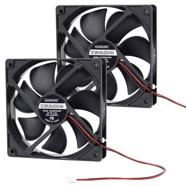 Ventilador de refrigeración GUIANDJING 12025 120 mm x 120 mm x 25 mm DC 12 V 2 unidades