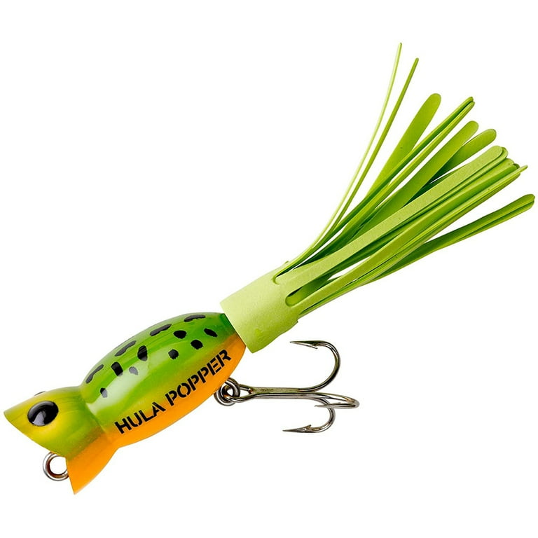 Arbogast Hula Popper 1/4 oz Fishing Lure - Fire Tiger