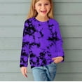 thumbnail image 4 of Zwiiyzr Toddler Baby Girl Long Sleeve Sweatshirt Crew Neck Tops Basic Tie-Dye Sweater Shirts Kid Fall Clothes 3-14 Years Purple, 4 of 7