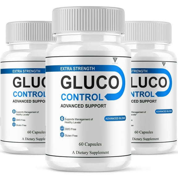 (3 Pack) Gluco Control Capsules, GlucoControl Advanced Formula (180 Capsules)