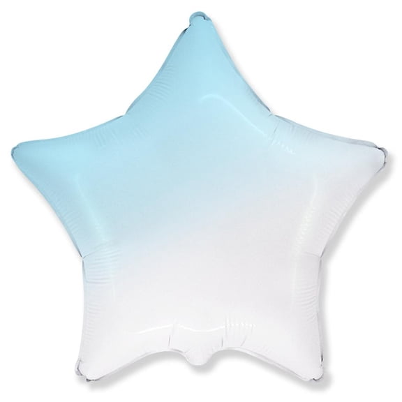 LOONBALLOON Ocean Ballons, 18″ STAR - GRADIENT BABY BLUE