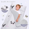 thumbnail image 5 of Toddler Nap Mat, Caveen Sleeping Bag with Blanket and Removable Pillow, Portable Slumber Bags for Daycare and Travel, Easy to Roll, 55"x22", Grey, 5 of 9