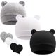 thumbnail image 1 of Gorro y guantes protectores para bebé recién nacido, gorro sin ala, gorro suave y bonito para niño, gorro de punto, gorro para niño de 0 a 6 meses, 3 piezas, 1 of 5