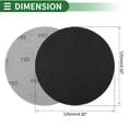 thumbnail image 3 of Hojas de lijado de gancho y bucle Unique Bargains 125x125mm negras de grano 80, redondas, eficientes para el pulido y la fabricación y reparación de automóviles, carpintería., 3 of 7