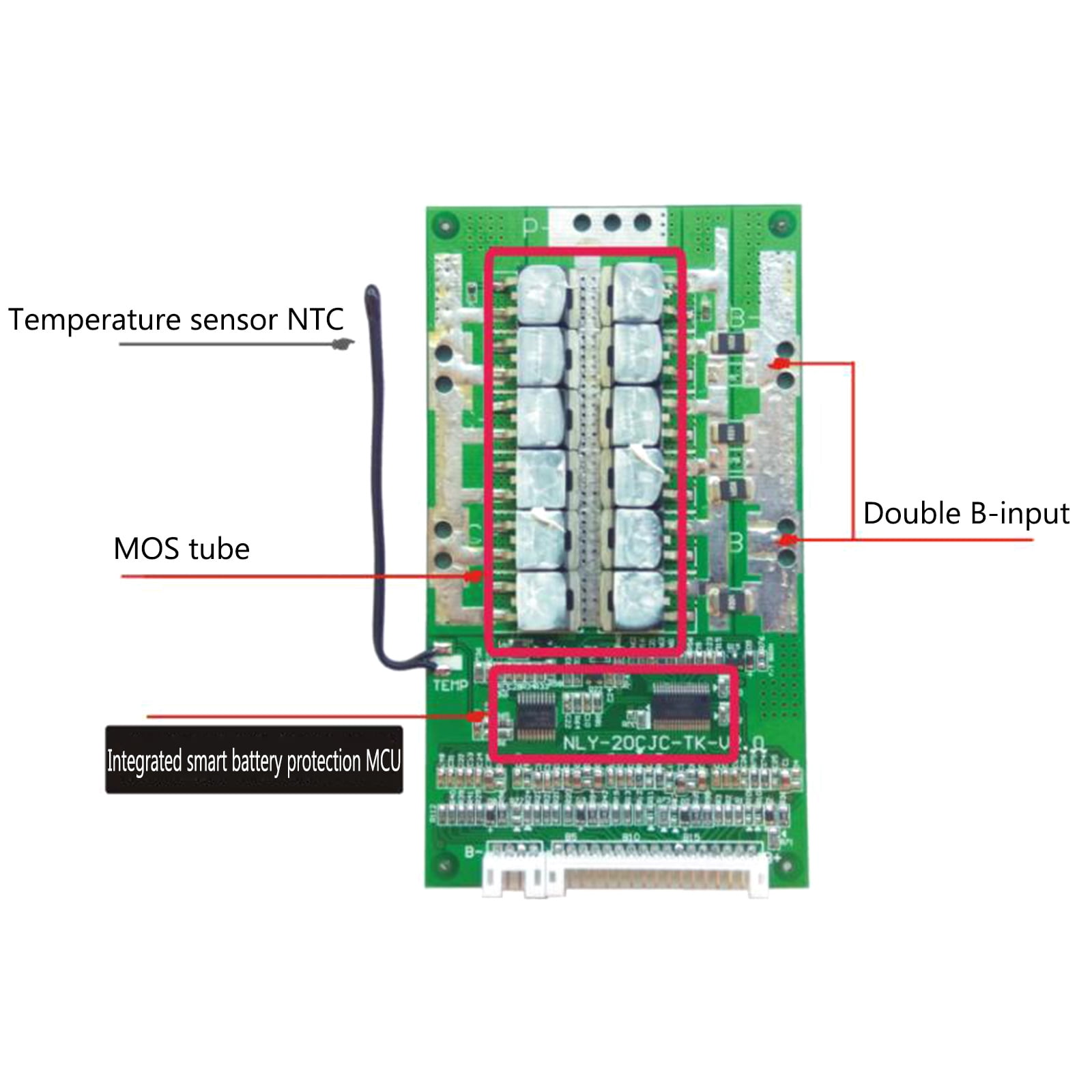 20S 72V 45A for Protection Board Lithium Li-Ion Lipo Battery Bms Pcb Module Safe for Car Skateboard Car Inverter Easy to