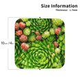 thumbnail image 2 of Honeii Cactus And Succulents Print Leather Coaster Set of 4, Ideal for Safeguarding Your Furniture from Drinks Spills and Effortless Cleanup-Square, 2 of 6