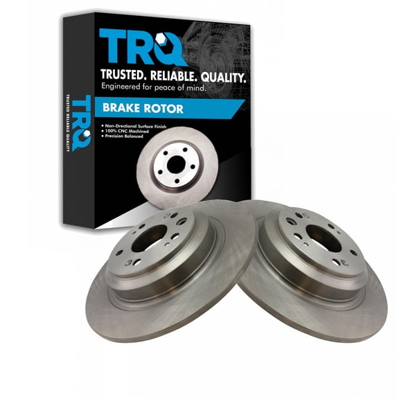 TRQ Rear Brake Rotors Set Vented Fits Select 2009-2014 Acura TL