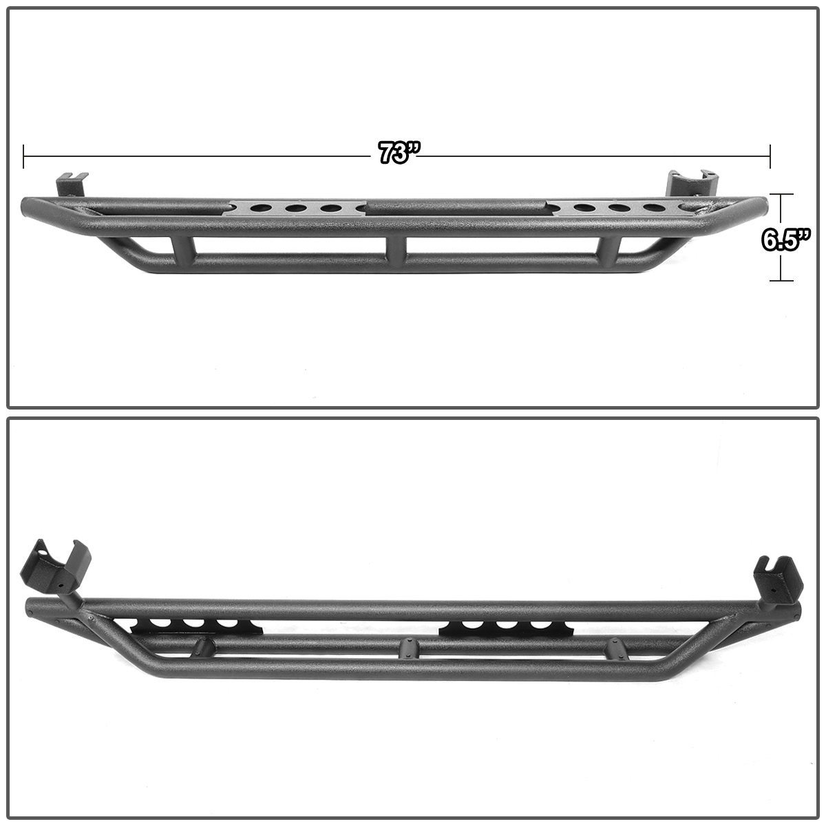DNA Motoring Rock Sliders Side Step Nerf Bar Running Board for 18-19 Jeep Wrangler JL 4-Dr Unlimited