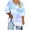 #376-Light Blue, variant on Roncen Women's Plus Size Tops Short Sleeve Tees Casual Tunics Blouses