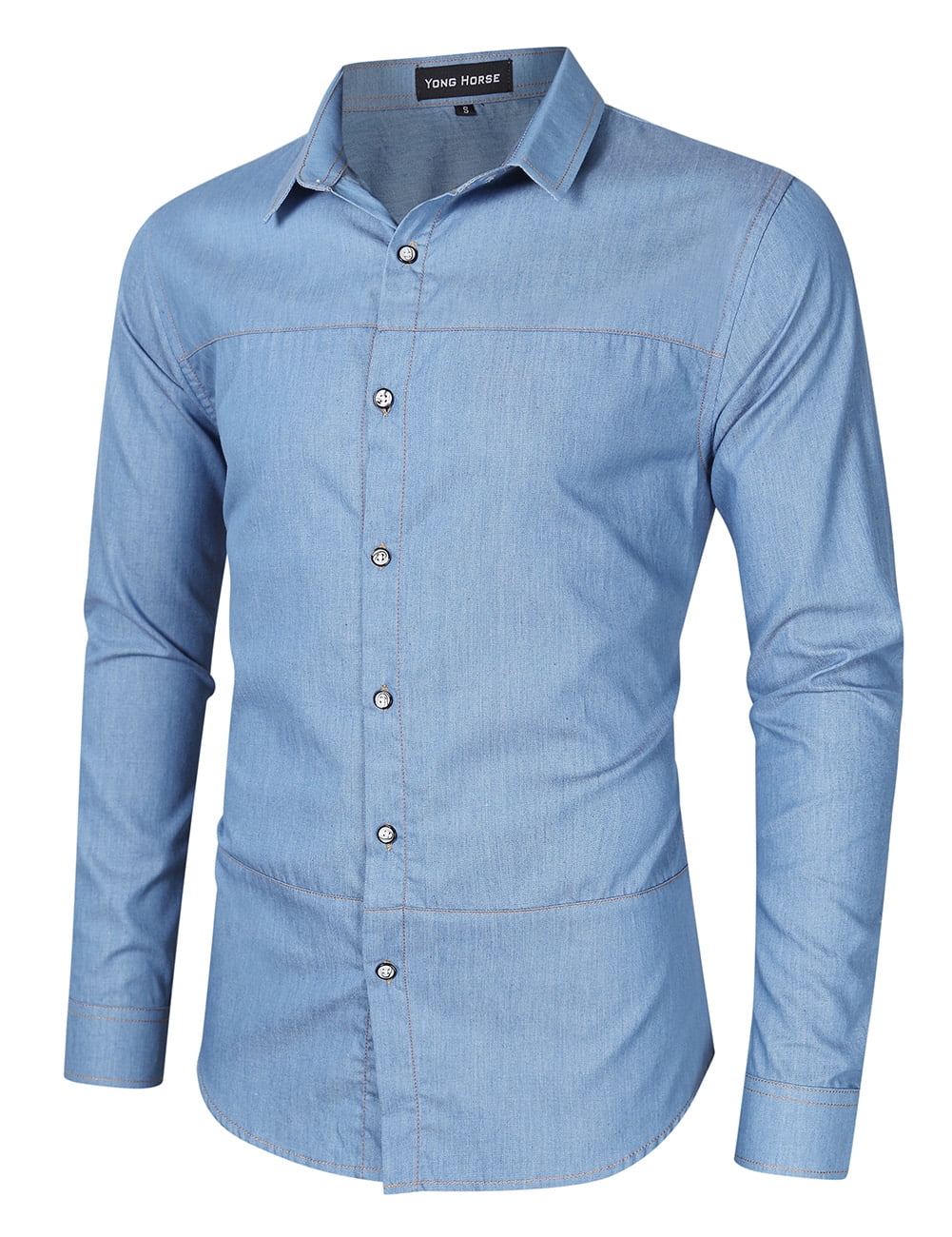 Long Sleeve Denim Shirt Light blue 