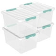 36 Quart Large Plastic Storage Boxes with Lids, Clear Plastic Storage