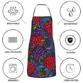 thumbnail image 6 of Yiaed Wild Berries Print Kitchen Apron with Hand Wipe Pockets,Big Pocket,Aprons for Women with Pockets, Waterproof for Cooking Baking, 6 of 7