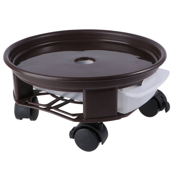 COMPUKAS 1Ud Base Móvil Para Maceta Interior Y Exterior Con Suaves Y Robusto Color Marrón