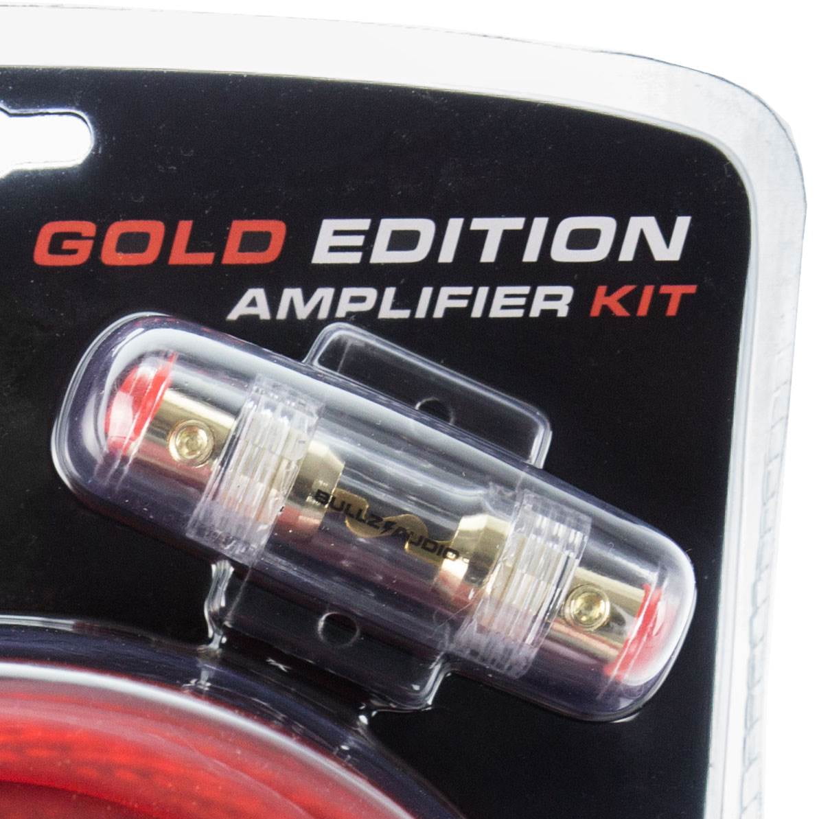 Bullz Audio 4 Gauge Amp Kit Car Amplifier Installation Power Wiring Kit BGE4BB