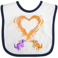 thumbnail image 3 of Inktastic Fire Heart Dragons Boys or Girls Baby Bib, 3 of 4
