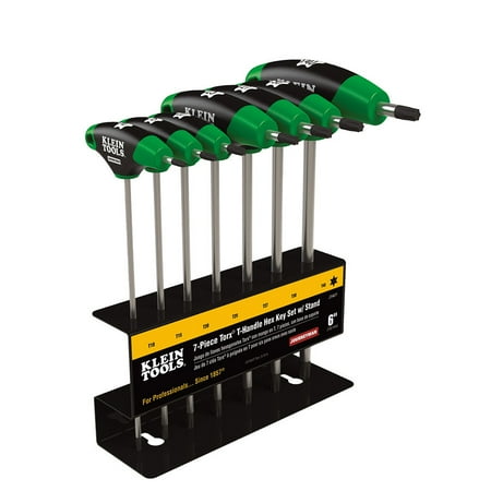 

Klein Tools JTH67T 7-Piece TORX 6 in. Blade T-Handle Hex Key Set with Stand