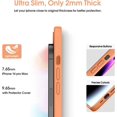 thumbnail image 4 of Liquid Silicone Case for iPhone 14 Pro Max - [Camera All-Round Protection] [Soft Microfiber Lining Anti-Scratch] 4 Layer Full Covered Shockproof Gel Rubber Phone Case Cover, 6.7", Orange, 4 of 14