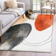 thumbnail image 5 of Area Rug 48×72in, Orange Color Block Abstract Geometric Floor Carpet Living Room Rug, Boho Nordic Style Non-Slip Welcome Mat Indoor Rugs for Bedroom Dining Room, 5 of 9