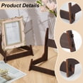 thumbnail image 3 of WEBEEDY 2 Pcs Solid Wood Plate Stands for Display, 8 Inch Plate Display Holder Decorative Plates Easel Stand for Books Platter Photo Frame Album Postcard Artworks, Office Home Desktop Decor, 3 of 5
