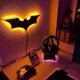 thumbnail image 5 of Creative 3D Bat Wall Lamp RGB LED Bedside Game Room Bar Decorative Lamp with Remote Control, 5 of 5