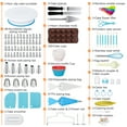 thumbnail image 4 of XUEYU 352 Pcs Cake Decorating Kit, Cake Baking Supplies with 48 Round Piping Tips,6 Korean Tips 4 Russian Tips, Baking Set with Non-slip Turntable, Baking Supplies Tools for Beginners,Plastic, 4 of 7