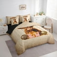 thumbnail image 3 of Feelyou Cartoon Brown Cow Bedding Comforter Set 7pcs, Cute Animal Lover Queen Bedding Sets, Teens Kids Boys Girls Reversible Queen Sheet Sets, Super Cozy Room Decor, 3 of 7