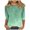 Mint Green-07, variant on Mittory Womens 3/4 Sleeve Tunic Tops Casual Dressy Floral Print Blouses Crew Neck Fall Tees Ethnic Boho T Shirts