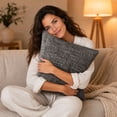 thumbnail image 7 of PryvnHome Chenille Throw Pillow Covers, Soft Slub Textured Decorative Cushion Case for Couch Bed Sofa Living Room, 45x45cm, 7 of 7