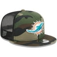 thumbnail image 3 of Youth New Era Camo Miami Dolphins  Main Trucker 9FIFTY Snapback Hat, 3 of 5