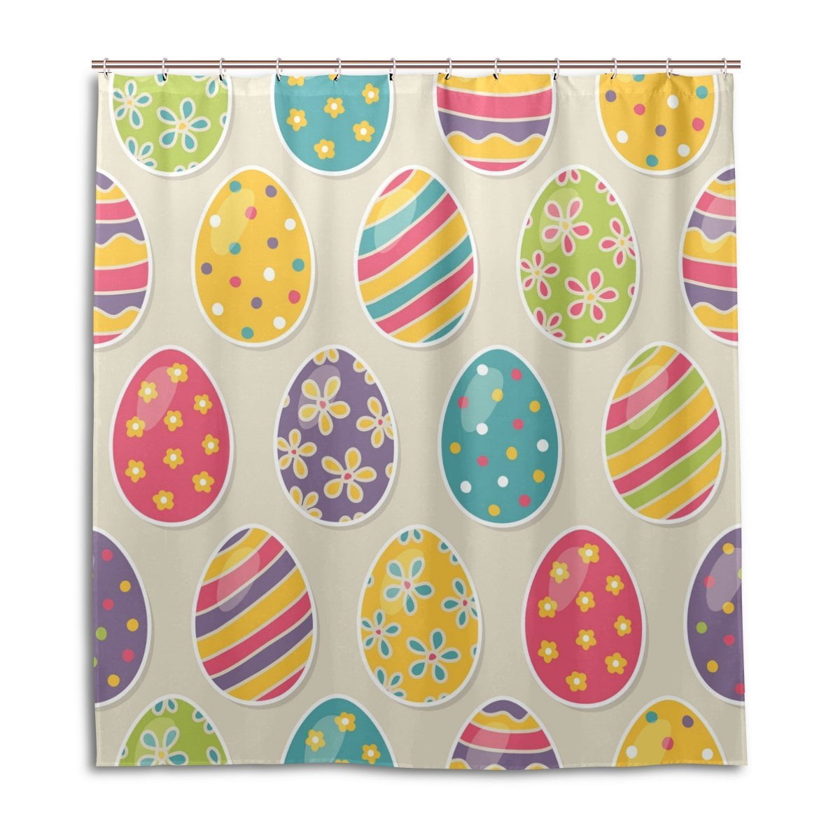 POPCreation Easter Egg Shower Curtain Waterproof Bathroom Shower
