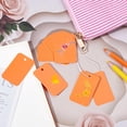 thumbnail image 4 of 200Pcs Plastic Shipping Tags Waterproof Hang Tags Bulk 1.18x1.97in Dark Orange Writable Marker Hanging Sign Blank Storage Tag Labels for Keys Luggage Logistic Retail Inventory Labeling School, 4 of 9