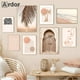 thumbnail image 2 of Póster de lienzo con diseño de olas de playa y hojas de palma, pintura abstracta con estampado de sol, arte de pared, carteles, imágenes de pared nórdicas, decoración del hogar para sala de estar, 2 of 5