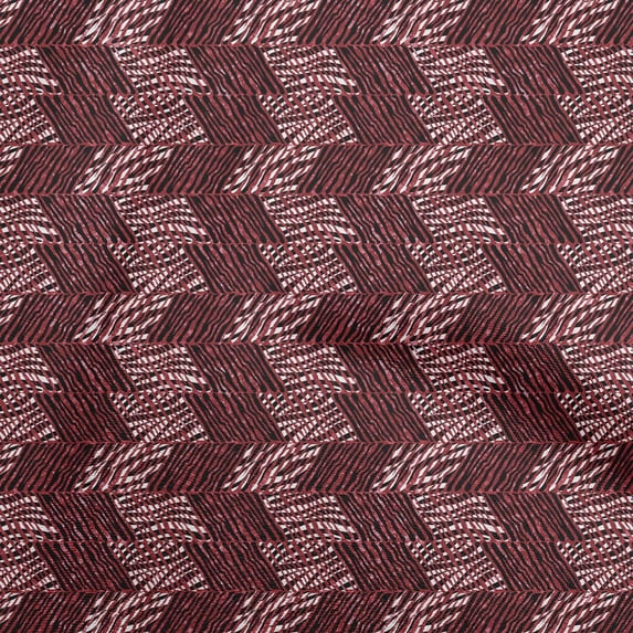 oneOone Cotton Poplin Maroon Fabric Abstract Quilting Supplies Print Sewing Fabric By The Yard 42 Inch Wide