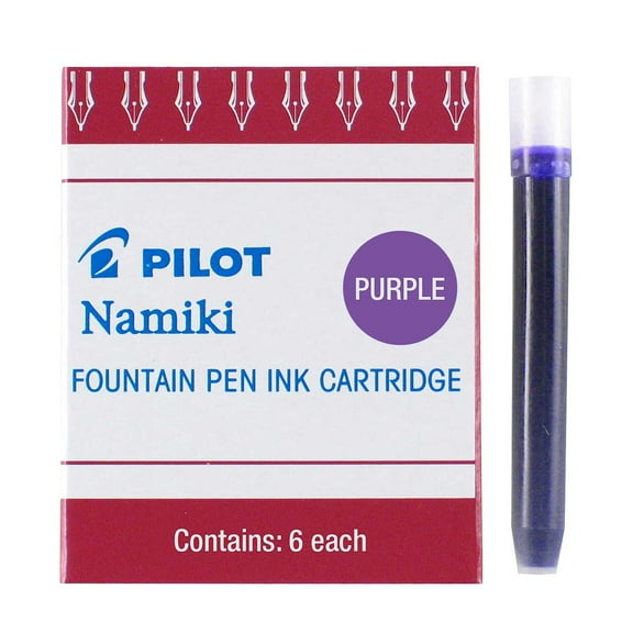 Pilot Namiki Ink Cartridges, Purple, 6/Pkg.
