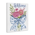 thumbnail image 2 of Stupell Industries Bohemian Bow & Flowers Welcome Canvas Art, 16 x 20, by Deb Strain, 2 of 8