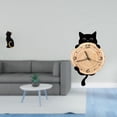 thumbnail image 2 of Figura de escritorio,Estatua de gato,linda estantería,escritorio,decoración del hogar,Reloj de pared,Reloj de pared decorativo para baño y dormitorio.,Reloj de pared de gato silencioso y sin, 2 of 8
