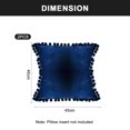 thumbnail image 2 of Decorte Funda de almohada 20x20, paquete de 2 cómodas fundas de almohada cuadradas de terciopelo con pompón suave, decoración para el hogar de granja, 2 of 5