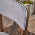 thumbnail image 4 of GDF Studio Crystal Indoor Mid Century Modern Fabric Upholstered Dining Chairs, Set of 2, Dark Gray and Walnut, 4 of 11