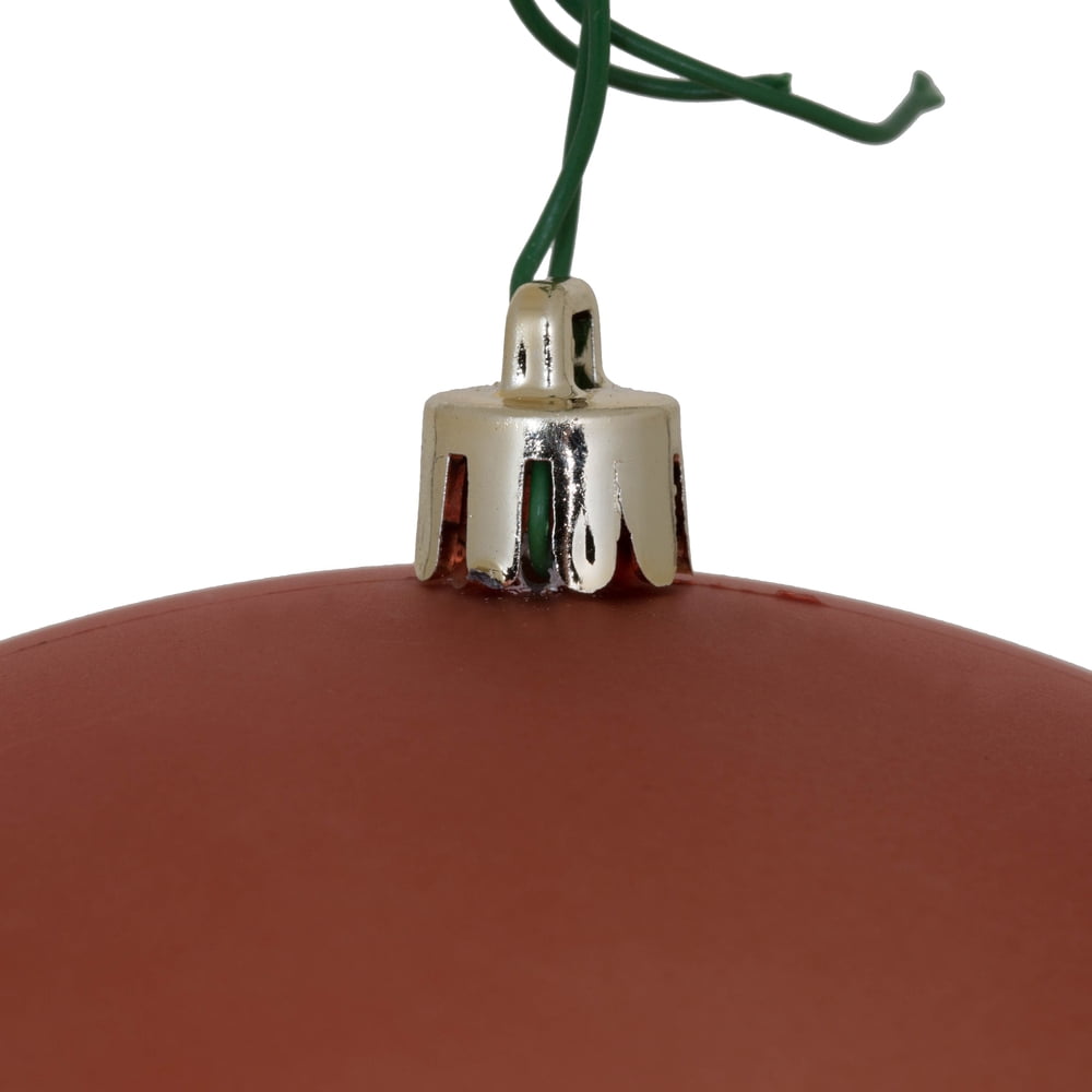 Vickerman 6" Coral Matte Ball Ornament, 4 per Bag