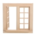 thumbnail image 1 of Ventana de madera en blanco Dolly House adornamiento en miniatura Modelo de ventana mini decoración de la casa, 1 of 7