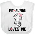 thumbnail image 3 of Inktastic My Auntie Loves Me Girls Baby Bib, 3 of 4