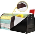 thumbnail image 4 of Mailbox Cover Magnetic Sunflower Wood Grain Mail Wraps Cover Magnetic 18 x 21 Inch, 4 of 6