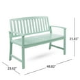 thumbnail image 7 of Noble House Carrie Acacia Wood Bench, Light Mint Finish, 7 of 7