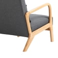 thumbnail image 4 of UIXE Accent Chair Upholstered Comfortable Armchair with Lumbar Pillow Chairs for Bedroom, Dark Gray, 4 of 7